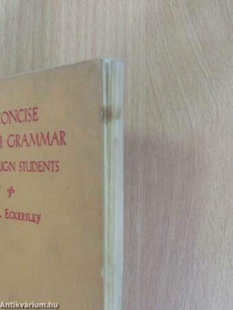 A Concise English Grammar for Foreign Students