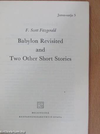 Babylon Revisited and Two Other Short Stories