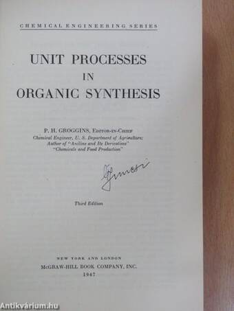 Unit Processes in Organic Synthesis