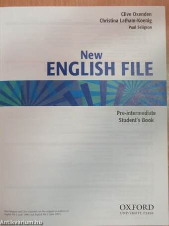 New English File - Pre-intermediate - Student's Book - CD-vel