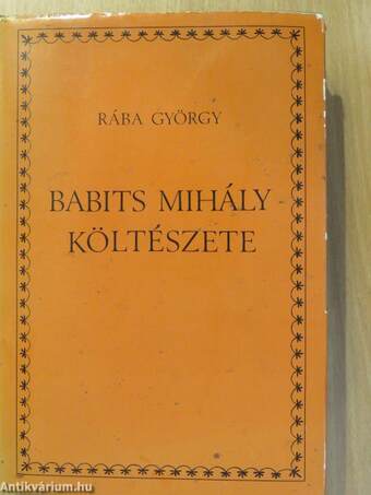 Babits Mihály költészete (dedikált példány)