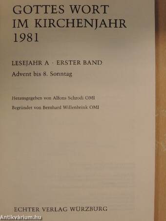 Gottes Wort im Kirchenjahr 1981 A/1