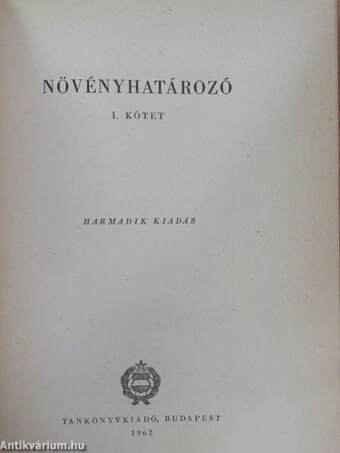 Növényhatározó I-II.