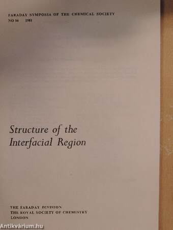 Faraday Symposia of the Chemical Society 16/1981.