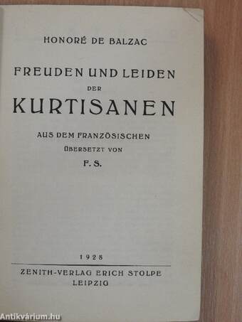 Freuden und Leiden der Kurtisanen