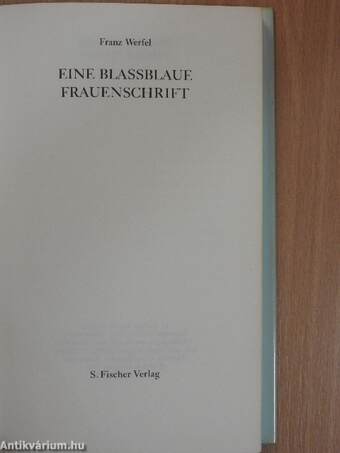 Eine blaßblaue Frauenschrift