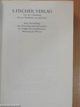 S. Fischer, Verlag