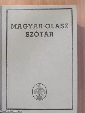 Olasz-magyar szótár/magyar-olasz szótár I-II.