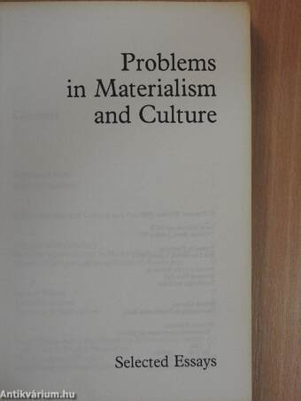 Problems in Materialism and Culture