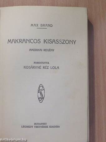 Makrancos kisasszony