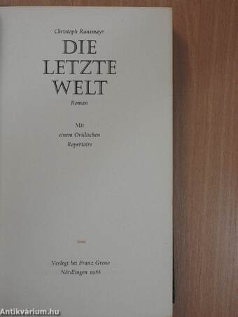 Die letzte Welt