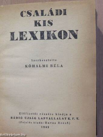 Családi kis lexikon 1942