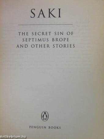 The Secret Sin of Septimus Brope and Other Stories