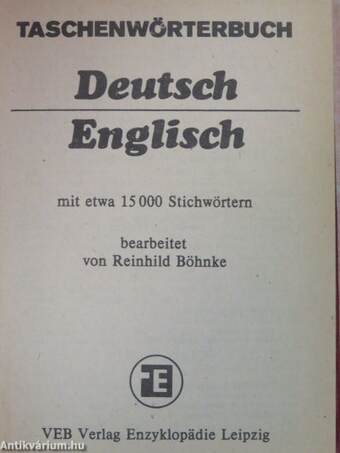 Taschenwörterbuch Deutsch-Englisch