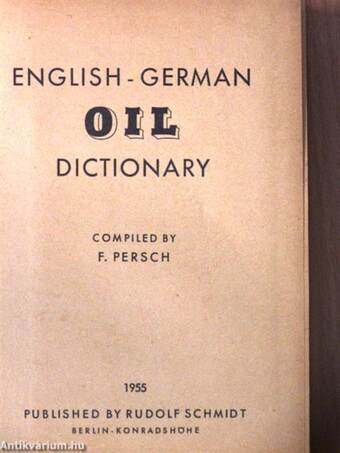 English-German Oil Dictionary