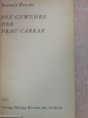 Die Gewehre der Frau Carrar