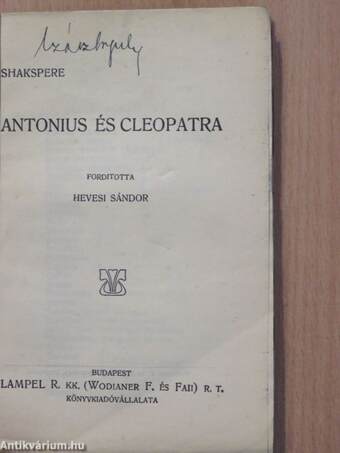 Antonius és Cleopatra