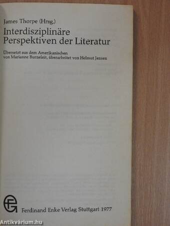 Interdisziplinäre Perspektiven der Literatur