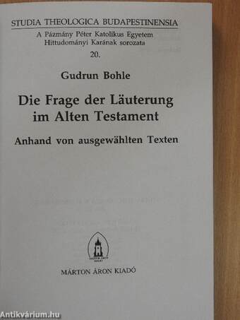 Die Frage der Läuterung im Alten Testament