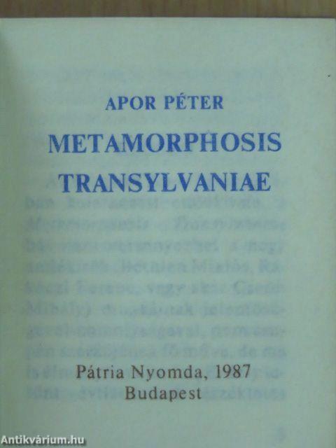 Metamorphosis Transylvaniae (minikönyv) (számozott)