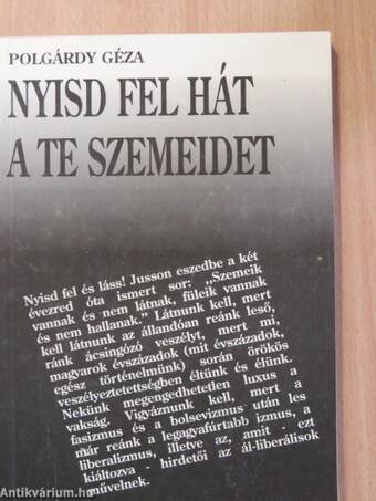 Nyisd fel hát a te szemeidet (dedikált példány)