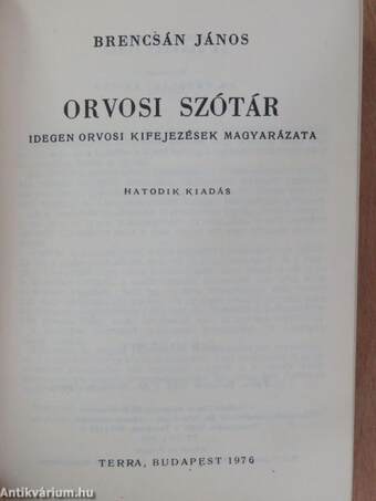 Orvosi szótár