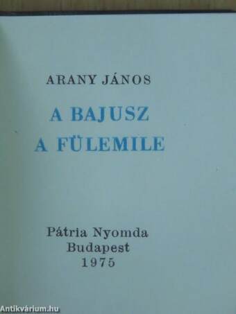 A bajusz/A fülemile (minikönyv) (számozott)