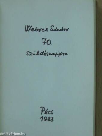 Weöres Sándor 70. születésnapjára (minikönyv)