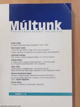 Múltunk 2003/3. (dedikált példány)