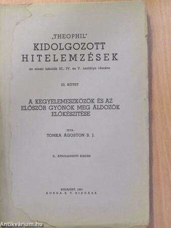 "Theophil" kidolgozott hitelemzések III.