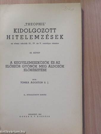 "Theophil" kidolgozott hitelemzések III.