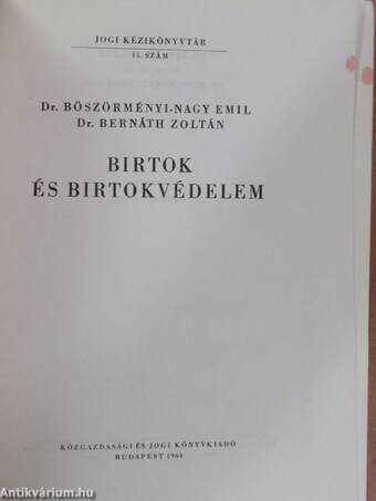 Birtok és birtokvédelem