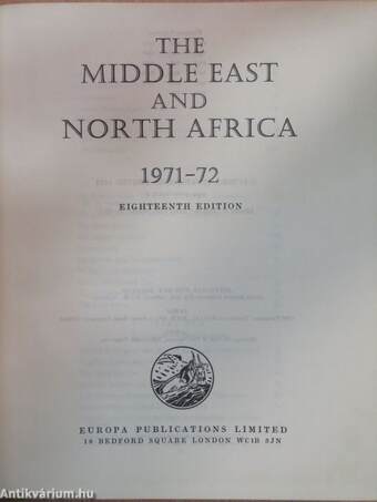 The Middle East and North Africa 1971-72