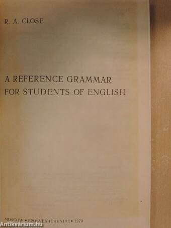 A Reference Grammar for Students of English