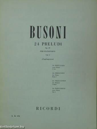 24 preludi I./24 préludes I./24 preludes I./24 präludien I./24 preludios I.