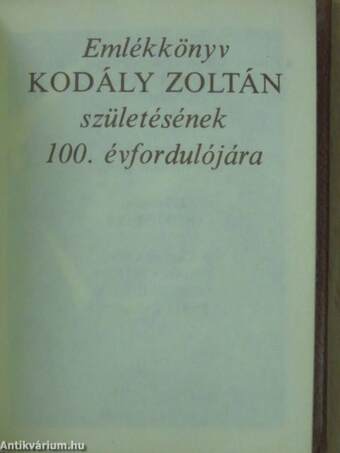 Kodály Zoltán (minikönyv) (számozott)