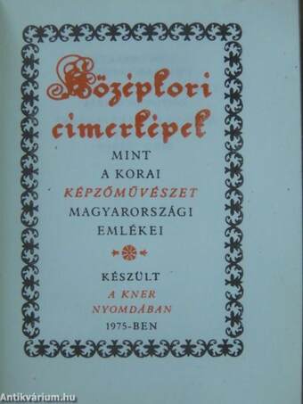 Középkori címerképek (minikönyv) (számozott)