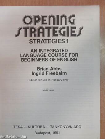 Opening Strategies - Students' Book