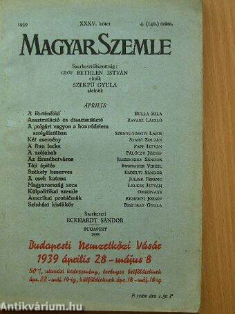 Magyar Szemle 1939. április
