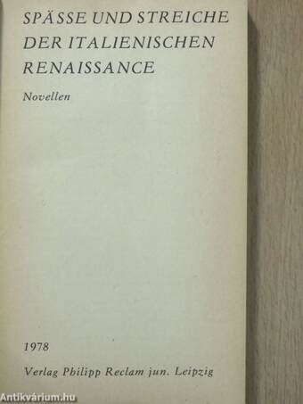 Spässe und Streiche der italienischen Renaissance