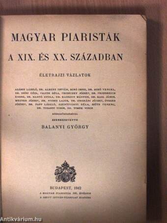 Magyar piaristák a XIX. és XX. században