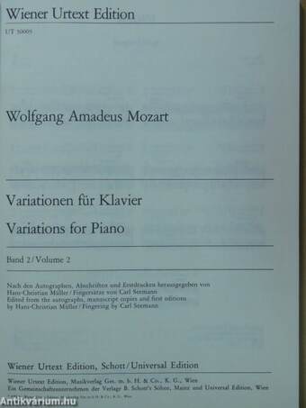 Variationen für Klavier 2./Variations for Piano 2.