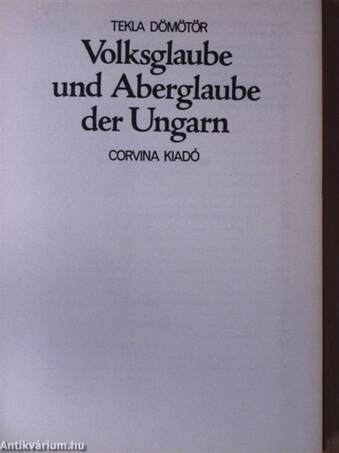 Volksglaube und Aberglaube der Ungarn