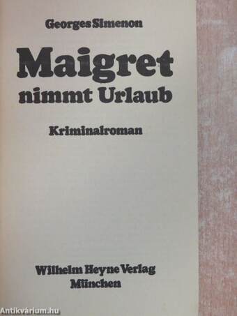 Maigret nimmt Urlaub