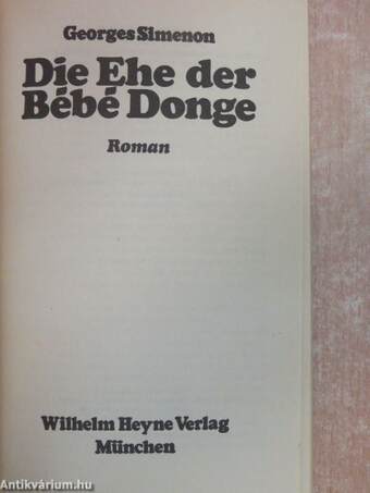 Die Ehe der Bébé Donge