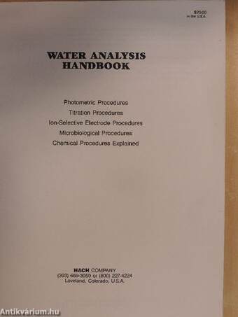 Water Analysis Handbook