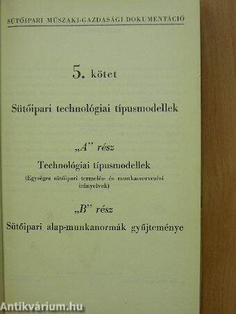 Sütőipari technológiai típusmodellek