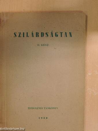 Szilárdságtan II.