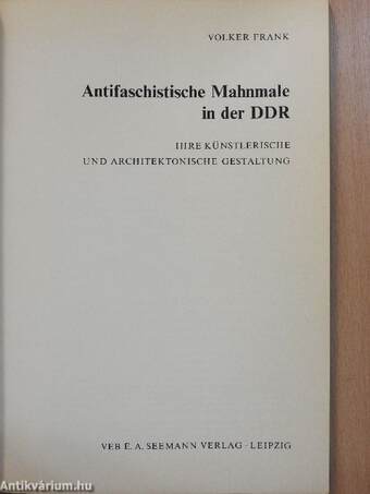 Antifaschistische Mahnmale in der DDR