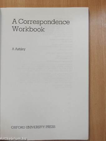 A Correspondence Workbook